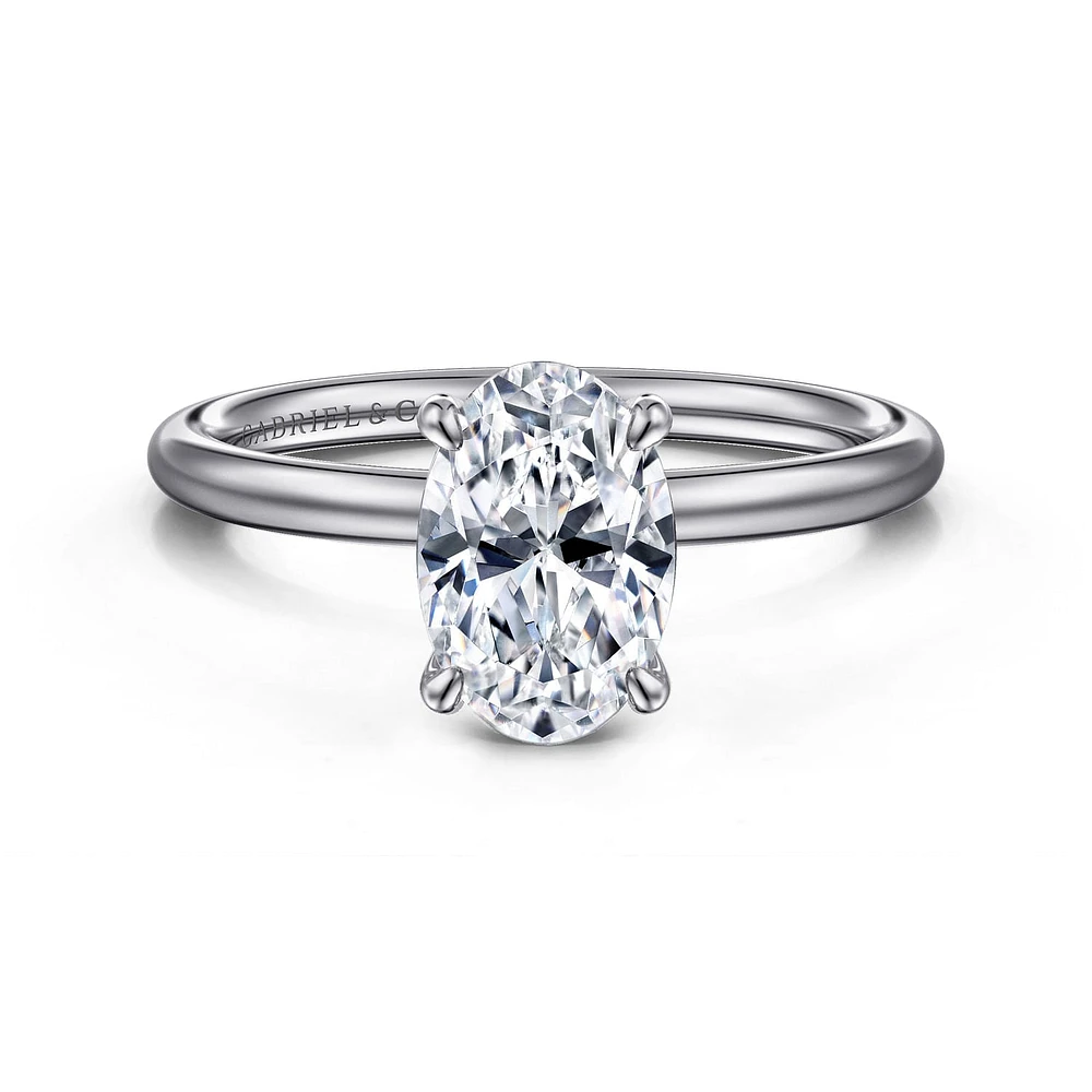 Gabriel & Co 9X6 Engagement Ring 14K White Gold Classic ER16619O6W44JJ
