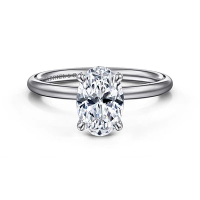Gabriel & Co 9X6 Engagement Ring 14K White Gold Classic ER16619O6W44JJ