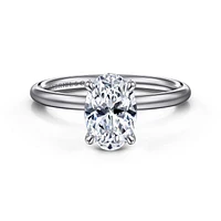 Gabriel & Co 9X6 Engagement Ring 14K White Gold Classic ER16619O6W44JJ