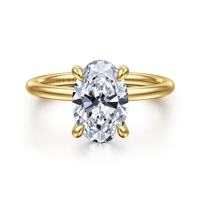 Gabriel & Co 10.5X7 Engagement Ring 14K Yellow Gold Classic ER16619O8Y44JJ