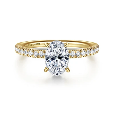Gabriel & Co 8X5.5 Engagement Ring 14K Yellow Gold Classic ER16620O4Y44JJ