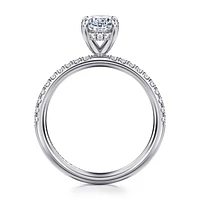 Gabriel & Co 9X6 Engagement Ring 14K White Gold Classic ER16620O6W44JJ