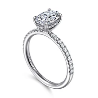 Gabriel & Co 9X6 Engagement Ring 14K White Gold Classic ER16620O6W44JJ