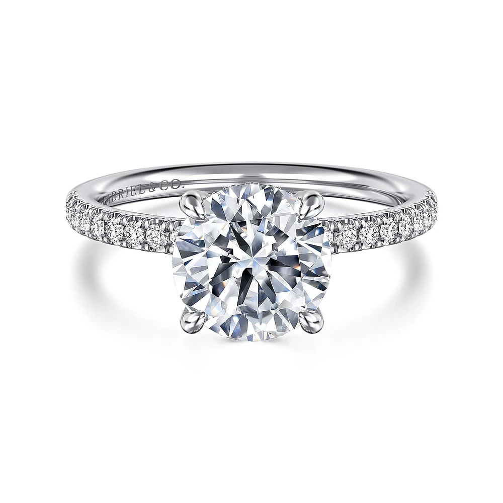 Gabriel & Co 8 Engagement Ring 14K White Gold Classic ER16620R8W44JJ