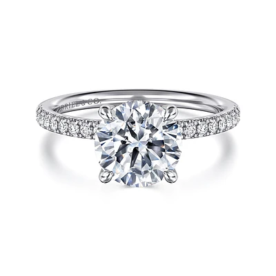 Gabriel & Co 8 Engagement Ring 14K White Gold Classic ER16620R8W44JJ