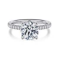 Gabriel & Co 8 Engagement Ring 14K White Gold Classic ER16620R8W44JJ