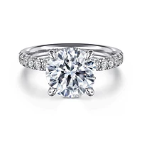 Gabriel & Co 9 Engagement Ring 14K White Gold Classic ER16621R12W44JJ