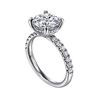 Gabriel & Co 9 Engagement Ring 14K White Gold Classic ER16621R12W44JJ