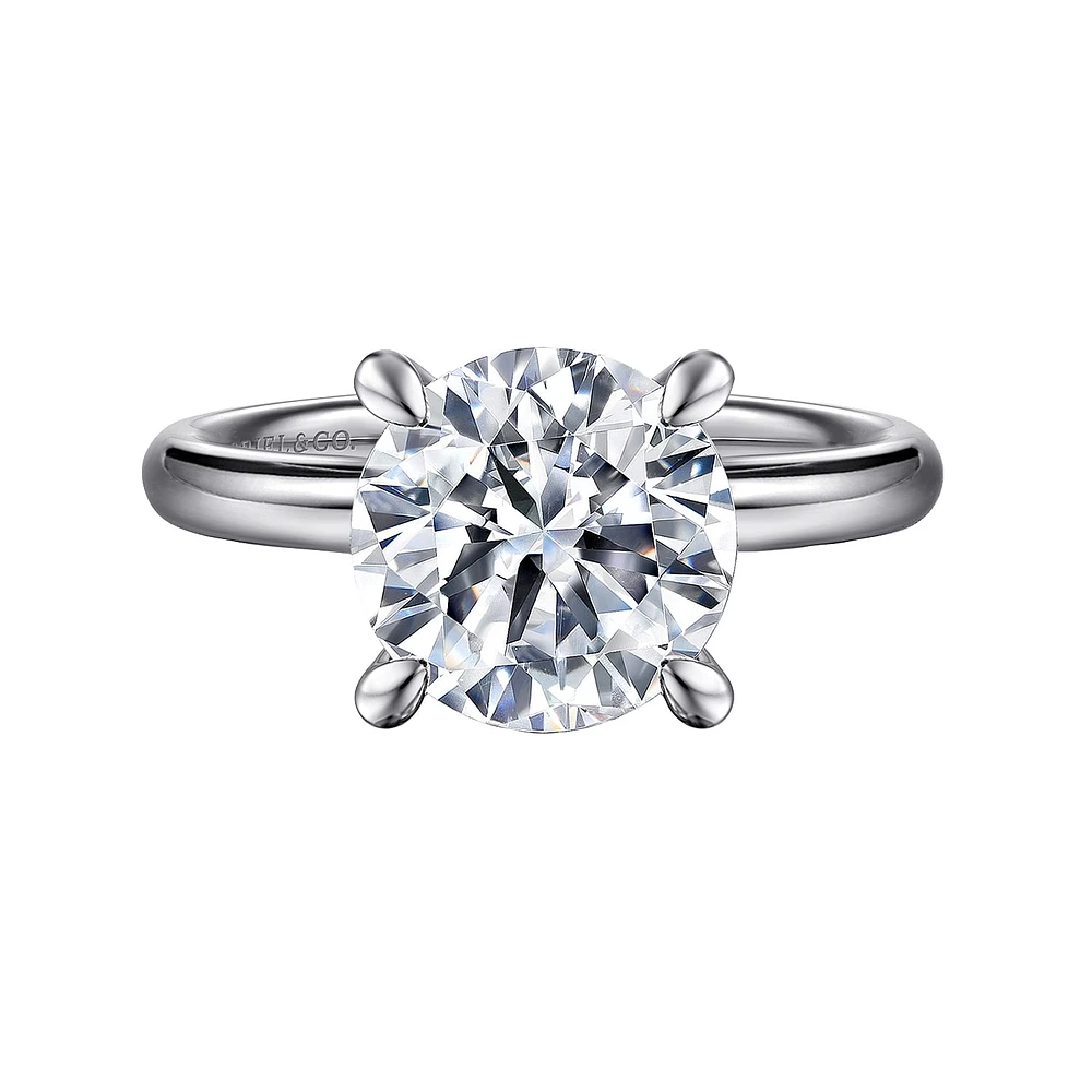 Gabriel & Co 9 Engagement Ring 14K White Gold Classic ER16622R12W44JJ