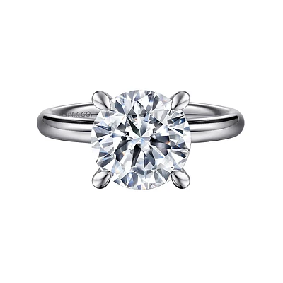 Gabriel & Co 9 Engagement Ring 14K White Gold Classic ER16622R12W44JJ