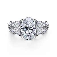 Gabriel & Co 11.5X7.5 Engagement Ring 14K White Gold Starlight ER16641O12W44JJ