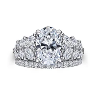 Gabriel & Co 11.5X7.5 Engagement Ring 14K White Gold Starlight ER16641O12W44JJ