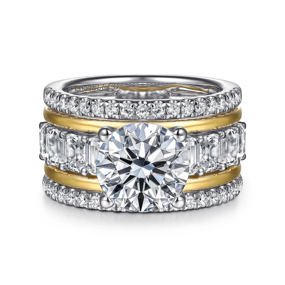 Gabriel & Co 9 Engagement Ring 14K Gold Contemporary ER16642R12M44JJ