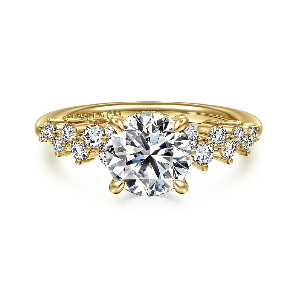 Gabriel & Co 7.4 Engagement Ring 14K Yellow Gold Starlight ER16665R6Y44JJ