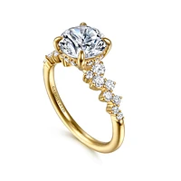 Gabriel & Co 8 Engagement Ring 14K Yellow Gold Starlight ER16665R8Y44JJ