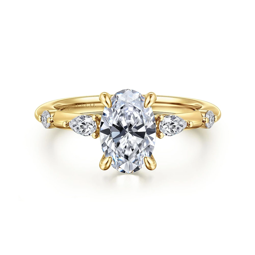 Gabriel & Co 9X6 Engagement Ring 14K Yellow Gold Starlight ER16666O6Y44JJ