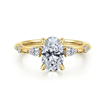 Gabriel & Co 9X6 Engagement Ring 14K Yellow Gold Starlight ER16666O6Y44JJ