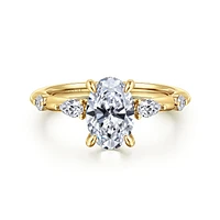 Gabriel & Co 9X6 Engagement Ring 14K Yellow Gold Starlight ER16666O6Y44JJ