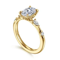 Gabriel & Co 9X6 Engagement Ring 14K Yellow Gold Starlight ER16666O6Y44JJ