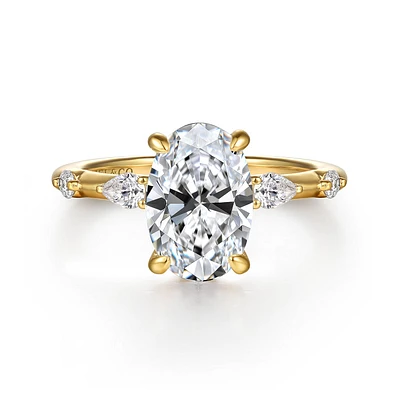 Gabriel & Co 10.5X7 Engagement Ring 14K Yellow Gold Starlight ER16666O8Y44JJ
