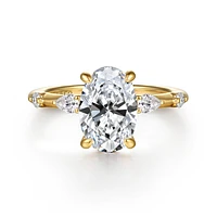 Gabriel & Co 10.5X7 Engagement Ring 14K Yellow Gold Starlight ER16666O8Y44JJ