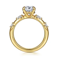 Gabriel & Co 10.5X7 Engagement Ring 14K Yellow Gold Starlight ER16666O8Y44JJ