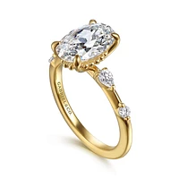 Gabriel & Co 10.5X7 Engagement Ring 14K Yellow Gold Starlight ER16666O8Y44JJ