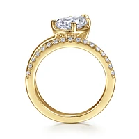 Gabriel & Co 10.5X7 Engagement Ring 14K Yellow Gold Bujukan ER16668P8Y44JJ