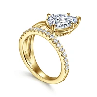 Gabriel & Co 10.5X7 Engagement Ring 14K Yellow Gold Bujukan ER16668P8Y44JJ
