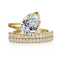 Gabriel & Co 10.5X7 Engagement Ring 14K Yellow Gold Bujukan ER16668P8Y44JJ