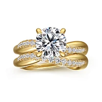 Gabriel & Co 8 Engagement Ring 14K Yellow Gold Contemporary ER16669R8Y44JJ