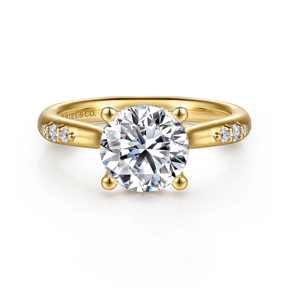 Gabriel & Co 8 Engagement Ring 14K Yellow Gold Contemporary ER16670R8Y44JJ