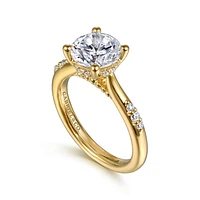 Gabriel & Co 8 Engagement Ring 14K Yellow Gold Contemporary ER16670R8Y44JJ