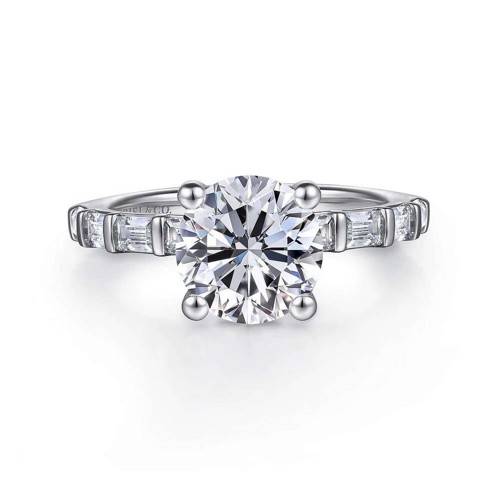 Gabriel & Co 8 Engagement Ring 14K White Gold Contemporary ER16674R8W44JJ
