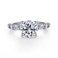 Gabriel & Co 8 Engagement Ring 14K White Gold Contemporary ER16674R8W44JJ