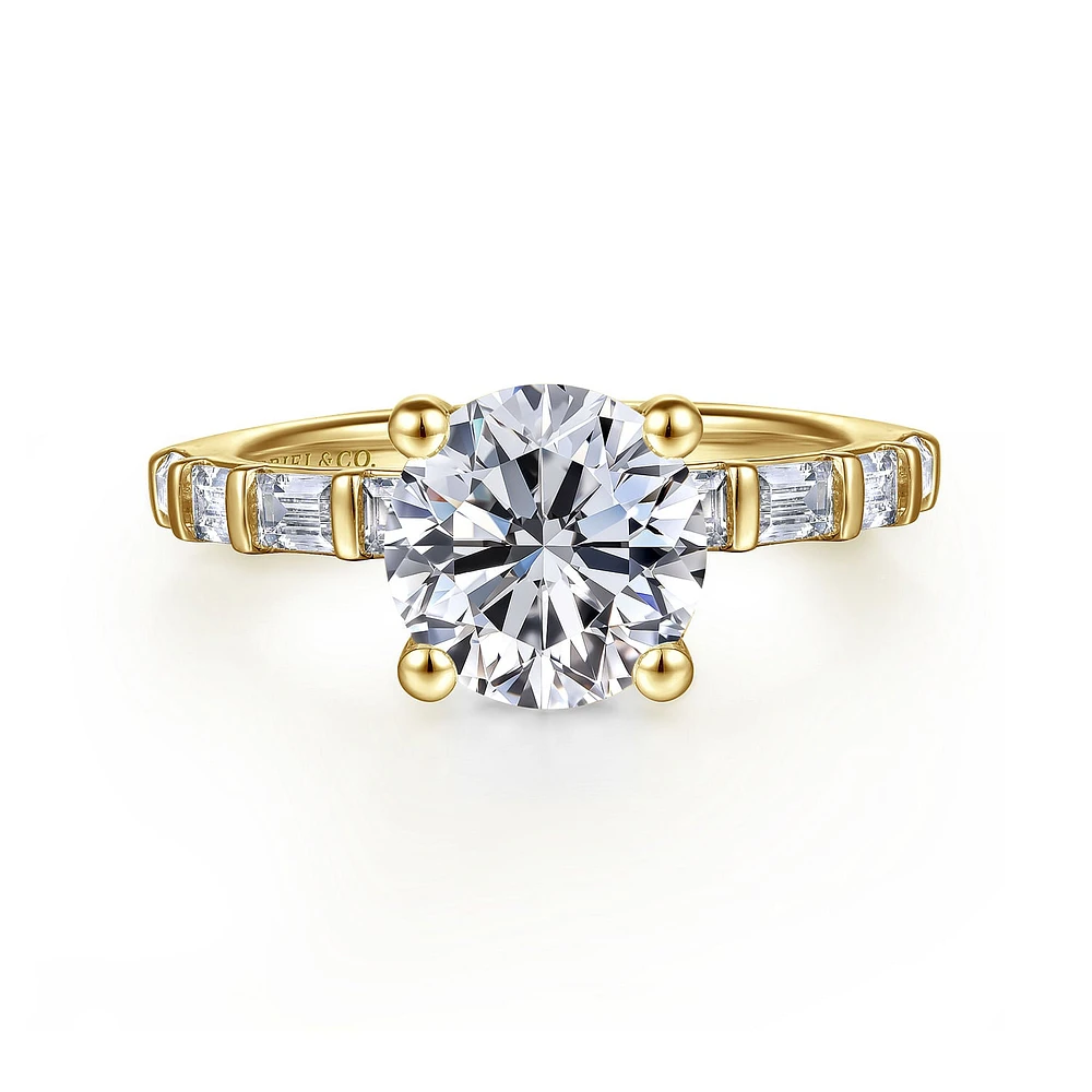 Gabriel & Co 8 Engagement Ring 14K Yellow Gold Contemporary ER16674R8Y44JJ