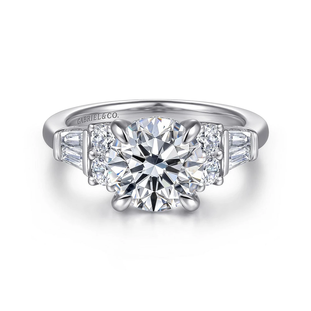 Gabriel & Co 8 Engagement Ring 14K White Gold Contemporary ER16675R8W44JJ