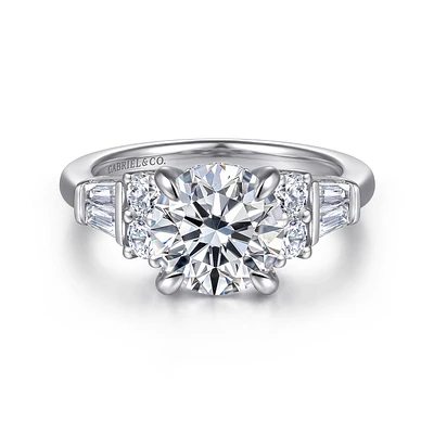 Gabriel & Co 8 Engagement Ring 14K White Gold Contemporary ER16675R8W44JJ