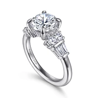Gabriel & Co 8 Engagement Ring 14K White Gold Contemporary ER16675R8W44JJ