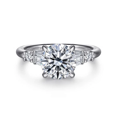 Gabriel & Co 8 Engagement Ring 14K White Gold Contemporary ER16676R8W44JJ