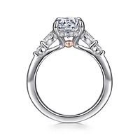 Gabriel & Co 8 Engagement Ring 14K Two-Tone Gold Contemporary ER16677R8T44JJ