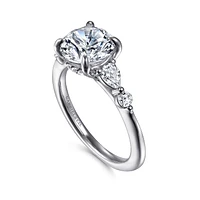 Gabriel & Co 8 Engagement Ring 14K Two-Tone Gold Contemporary ER16677R8T44JJ