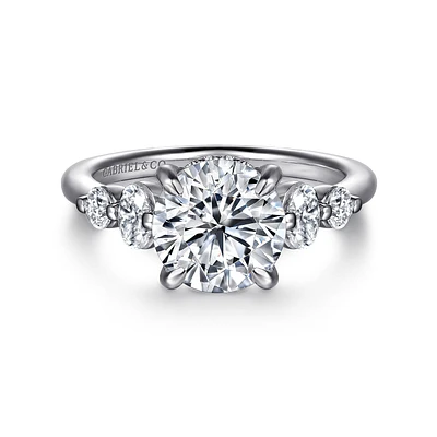 Gabriel & Co 8 Engagement Ring 14K White Gold Contemporary ER16678R8W44JJ