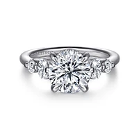 Gabriel & Co 8 Engagement Ring 14K White Gold Contemporary ER16678R8W44JJ