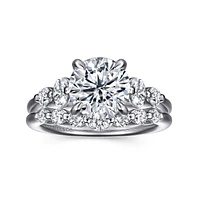 Gabriel & Co 8 Engagement Ring 14K White Gold Contemporary ER16678R8W44JJ