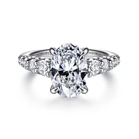 Gabriel & Co 10.5X7 Engagement Ring 14K Gold Contemporary ER16679O8M44JJ