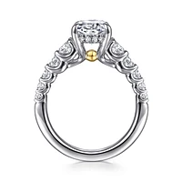 Gabriel & Co 10.5X7 Engagement Ring 14K Gold Contemporary ER16679O8M44JJ