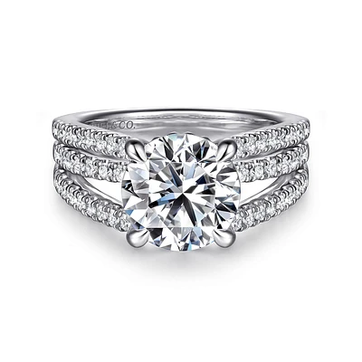 Gabriel & Co 9 Engagement Ring 14K White Gold Contemporary ER16682R12W44JJ
