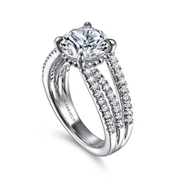 Gabriel & Co 9 Engagement Ring 14K White Gold Contemporary ER16682R12W44JJ