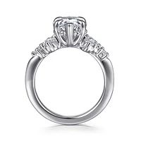 Gabriel & Co 12.5X8 Engagement Ring 14K White Gold Starlight ER16684P12W44JJ